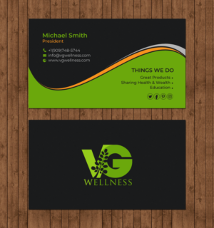 Business Card Design by chandrayaan.creative for VG Wellness LLC | Design: #21688646