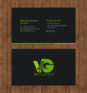 Business Card Design by chandrayaan.creative for VG Wellness LLC | Design: #21688648