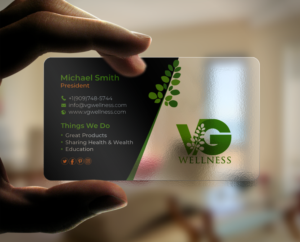 Business Card Design by chandrayaan.creative for VG Wellness LLC | Design: #21688650