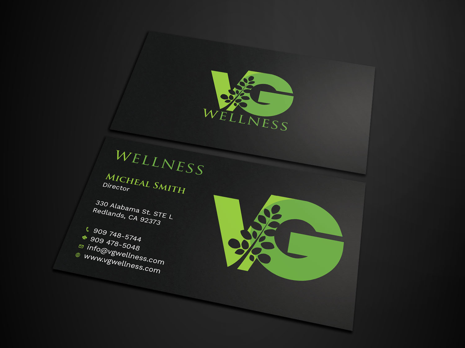 Business Card Design by Tripti Ranjan Gain for VG Wellness LLC | Design #21686924