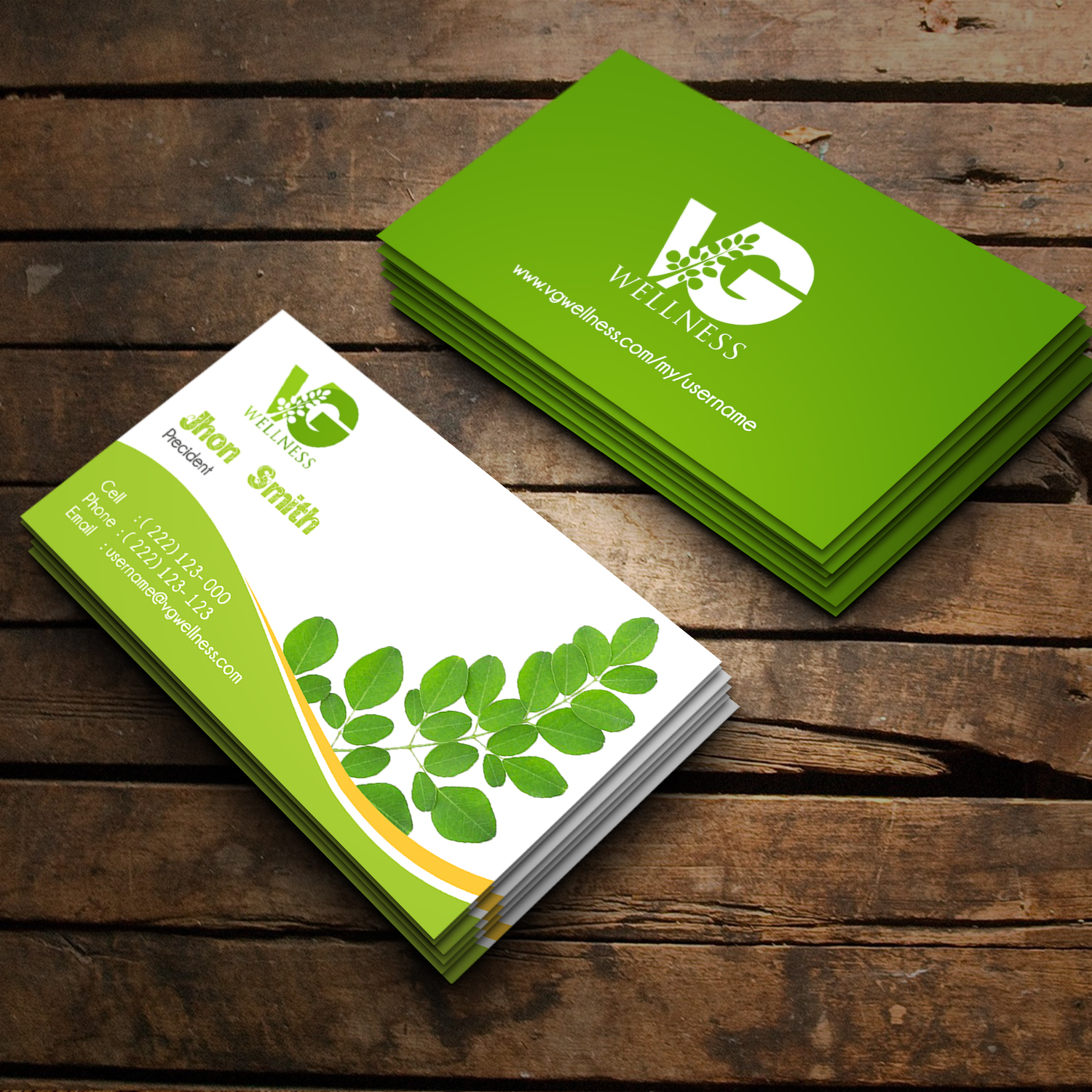 Diseño de Tarjeta de Presentación por ASC Media para VG Wellness LLC | Diseño #21686876