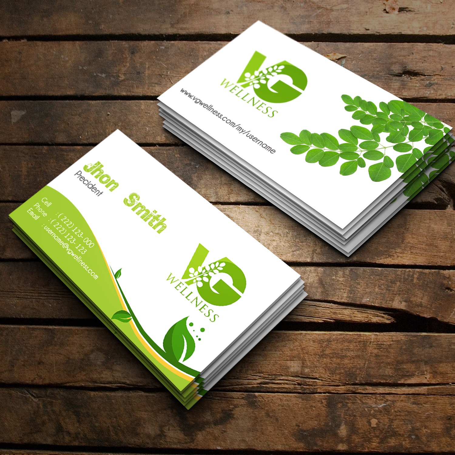 Diseño de Tarjeta de Presentación por ASC Media para VG Wellness LLC | Diseño #21686883