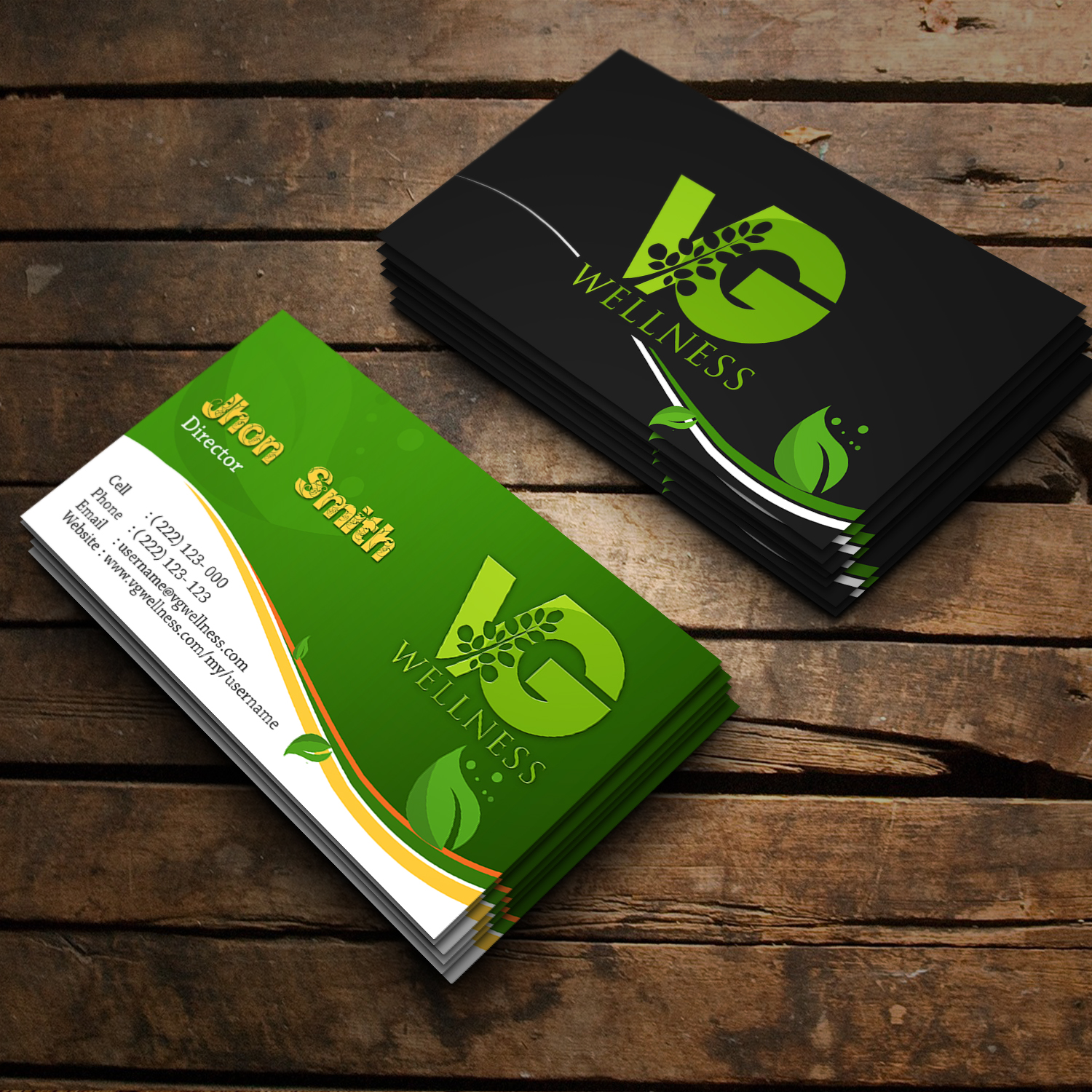 Design de Carte de Visite par ASC Media pour VG Wellness LLC | Design #21690112