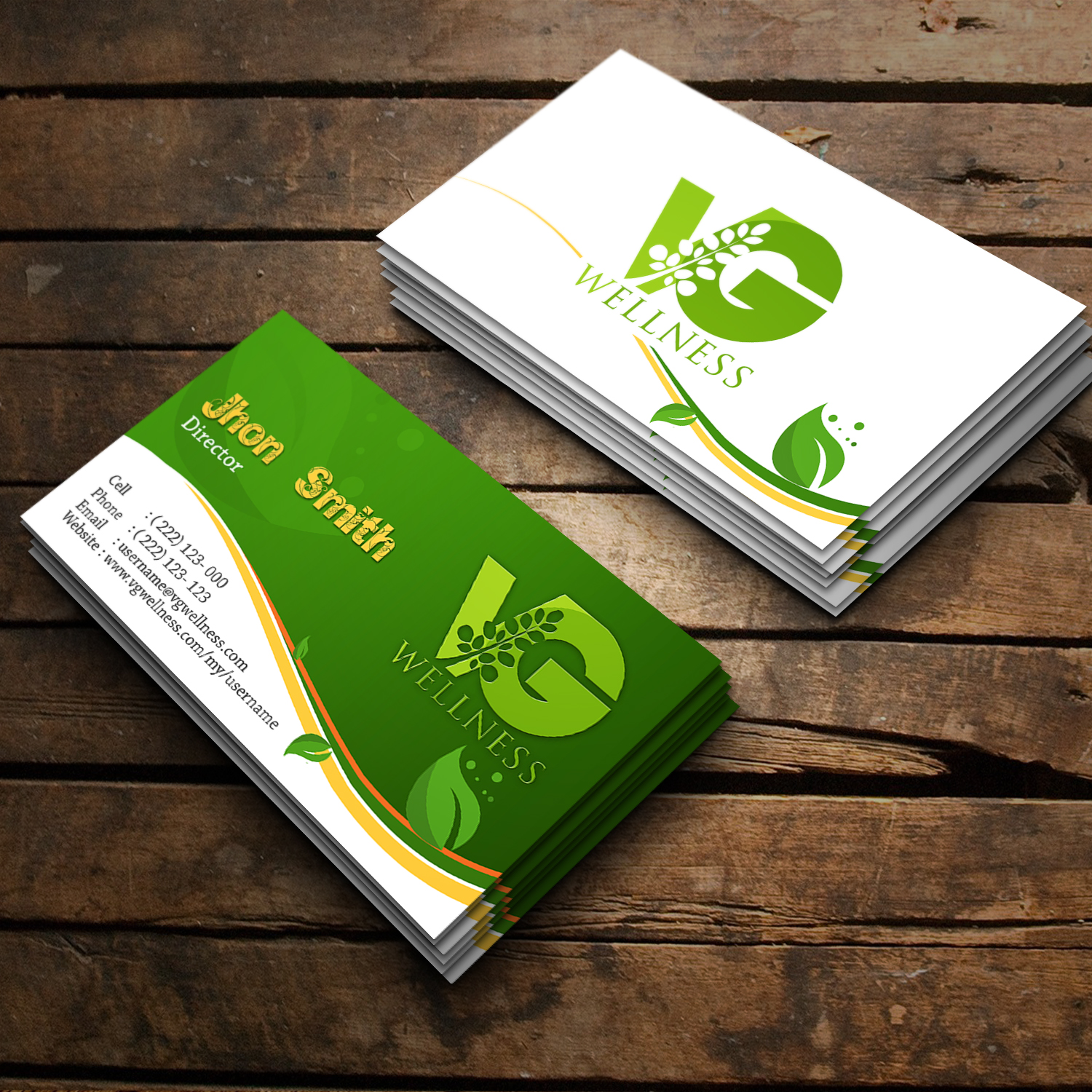 Diseño de Tarjeta de Presentación por ASC Media para VG Wellness LLC | Diseño #21690113