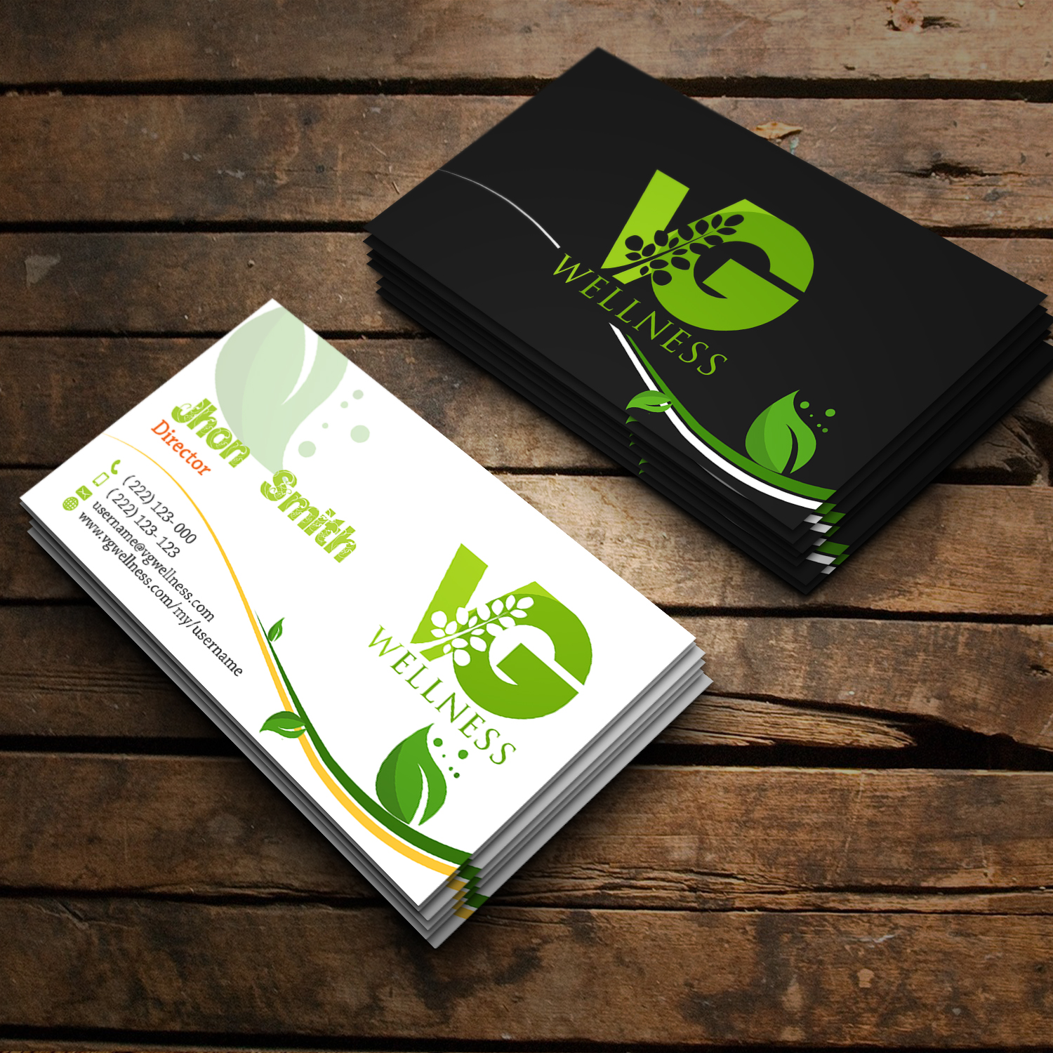 Diseño de Tarjeta de Presentación por ASC Media para VG Wellness LLC | Diseño #21690207