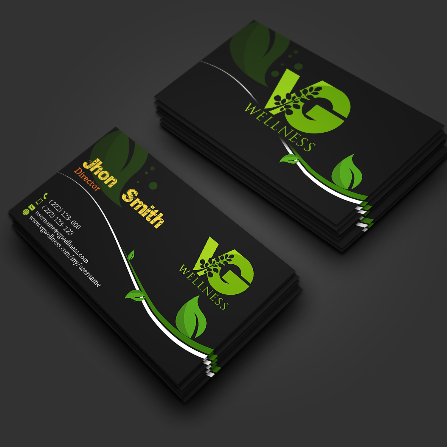 Business Card Design by ASC Media for VG Wellness LLC | Design #21692802