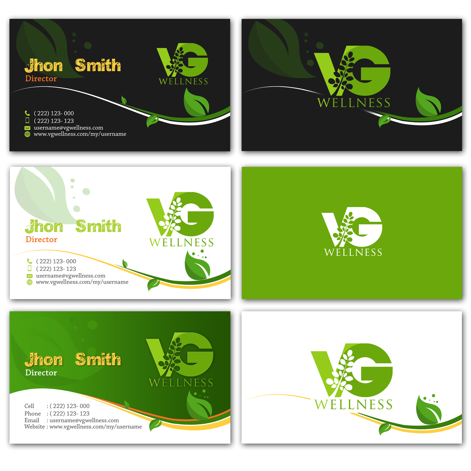 Business Card Design by ASC Media for VG Wellness LLC | Design #21692912
