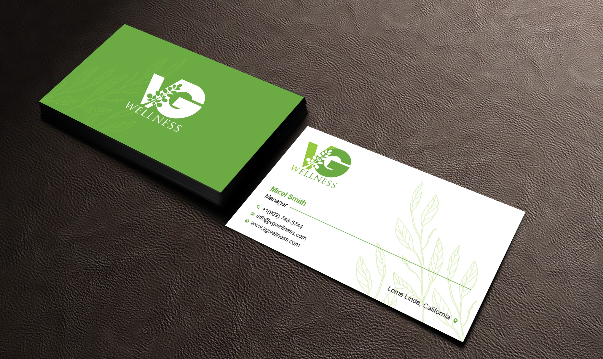 Business Card Design by Uttom 2 for VG Wellness LLC | Design #21682031
