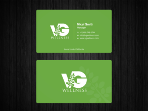 Visitenkarten-Design von Uttom 2 für VG Wellness LLC | Design: #21683310