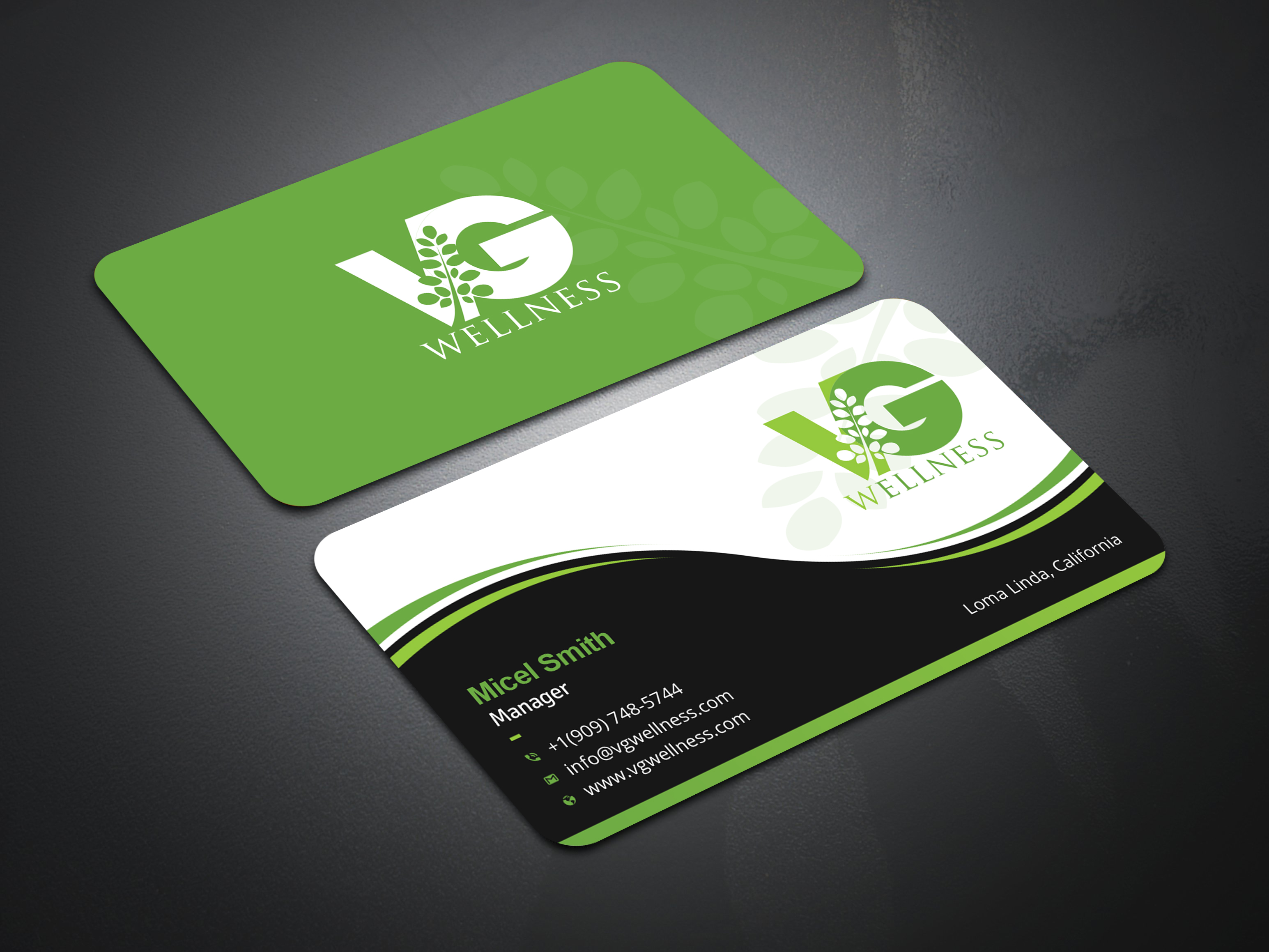 Visitenkarten-Design von Uttom 2 für VG Wellness LLC | Design #21685768