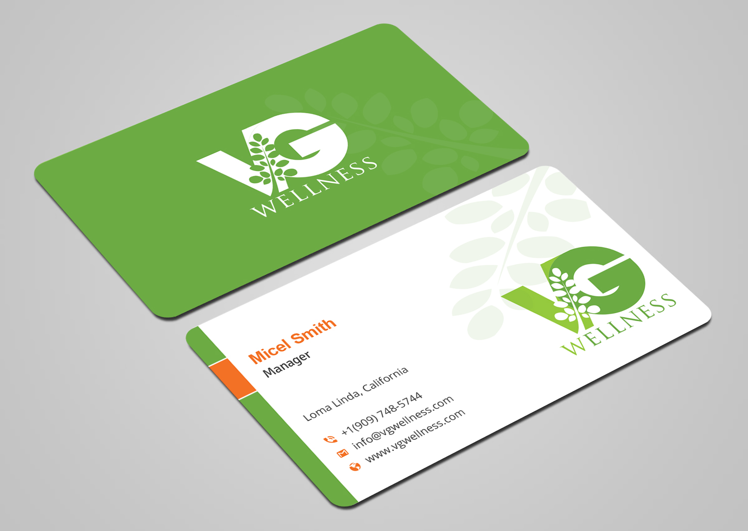 Visitenkarten-Design von Uttom 2 für VG Wellness LLC | Design #21694159