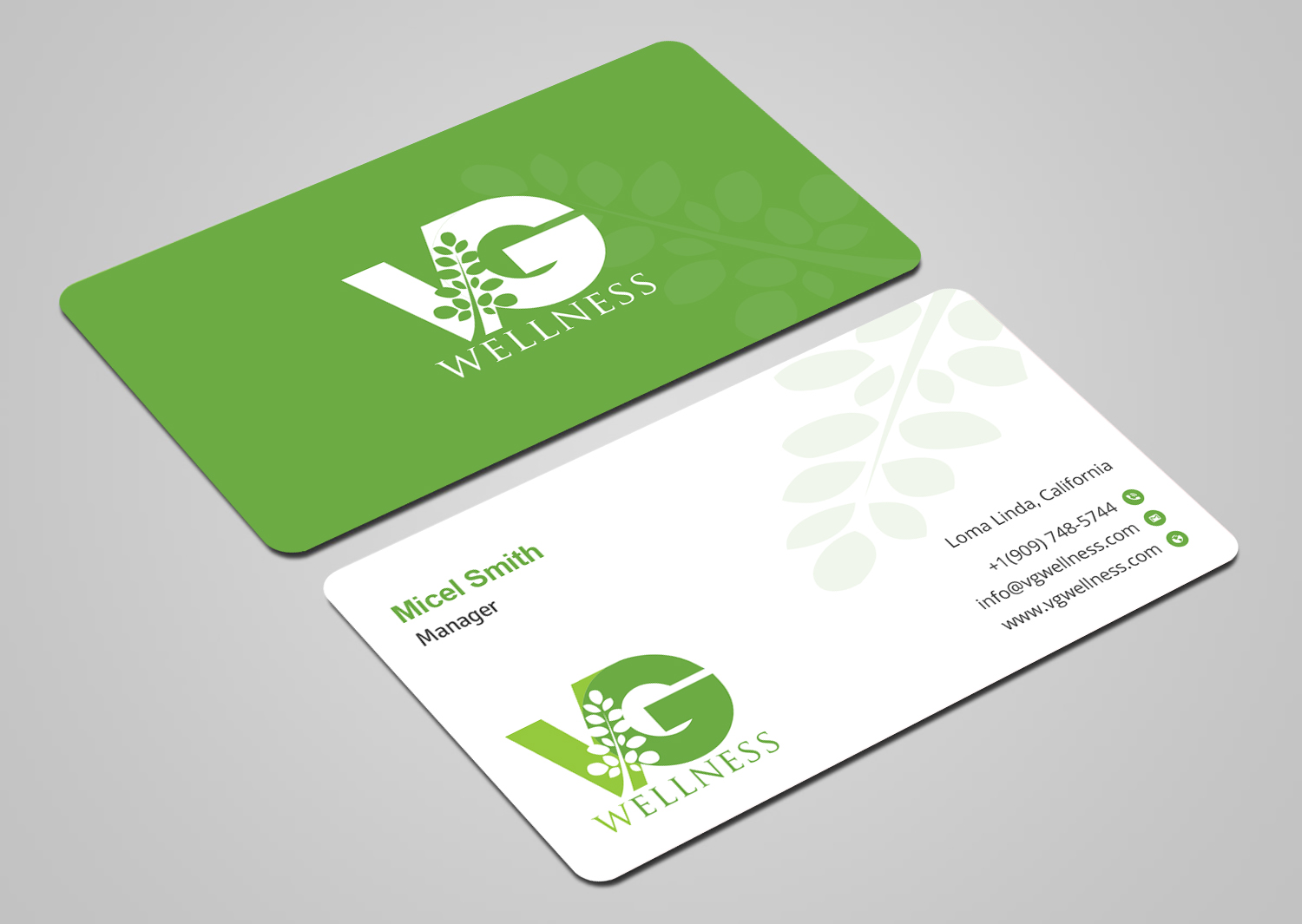 Visitenkarten-Design von Uttom 2 für VG Wellness LLC | Design #21694160