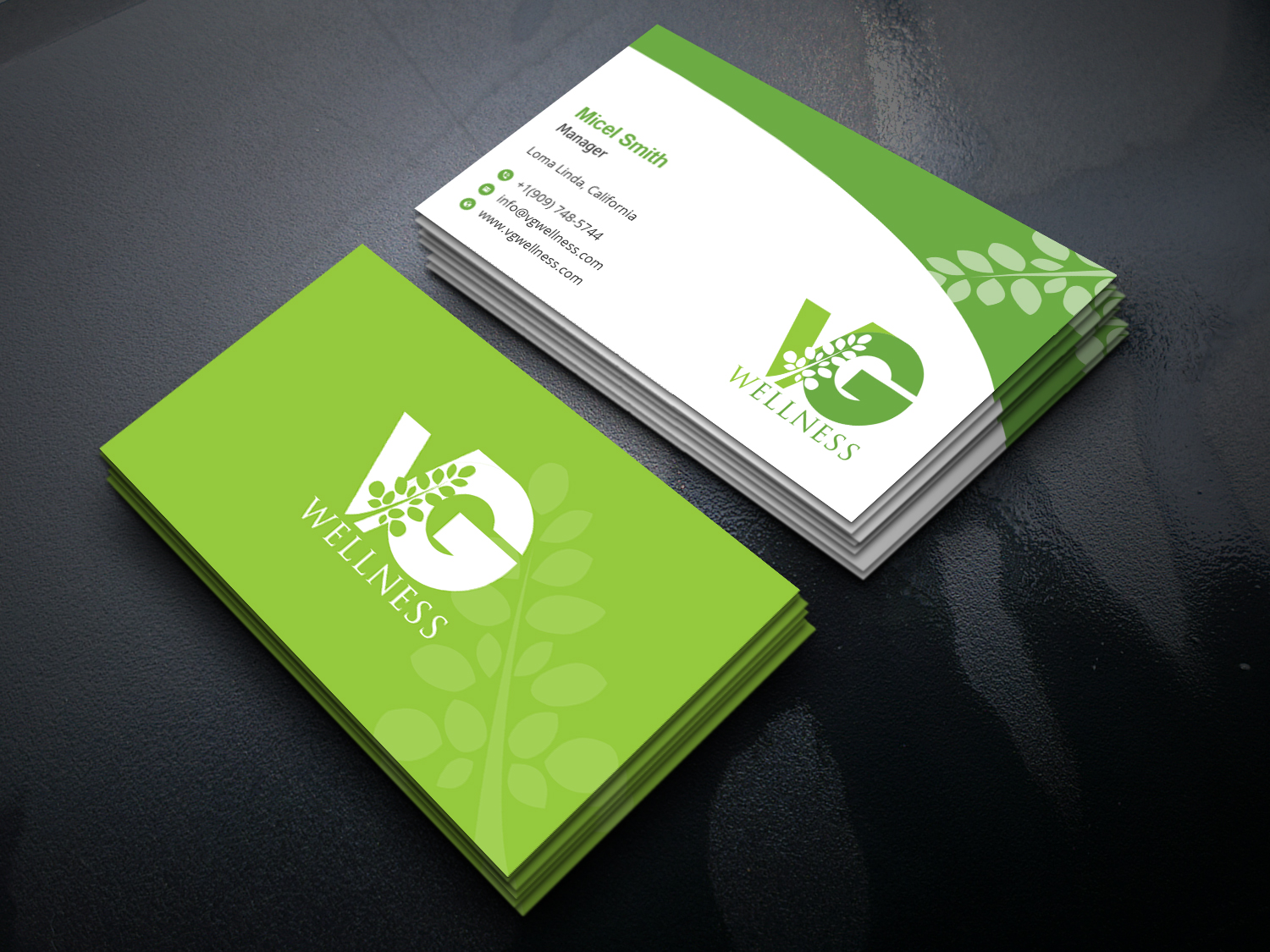Business Card Design by Uttom 2 for VG Wellness LLC | Design #21694177