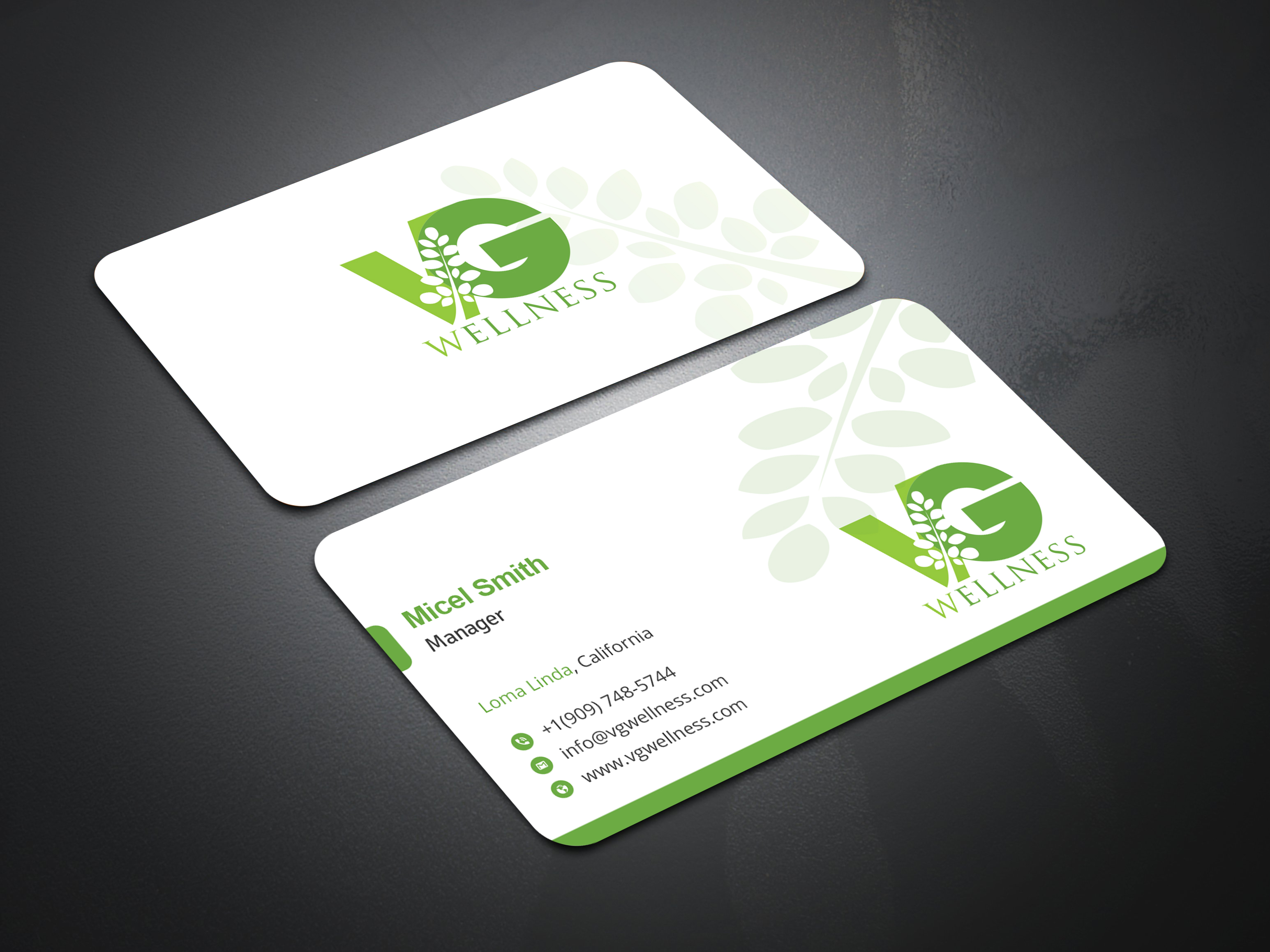 Visitenkarten-Design von Uttom 2 für VG Wellness LLC | Design #21694359