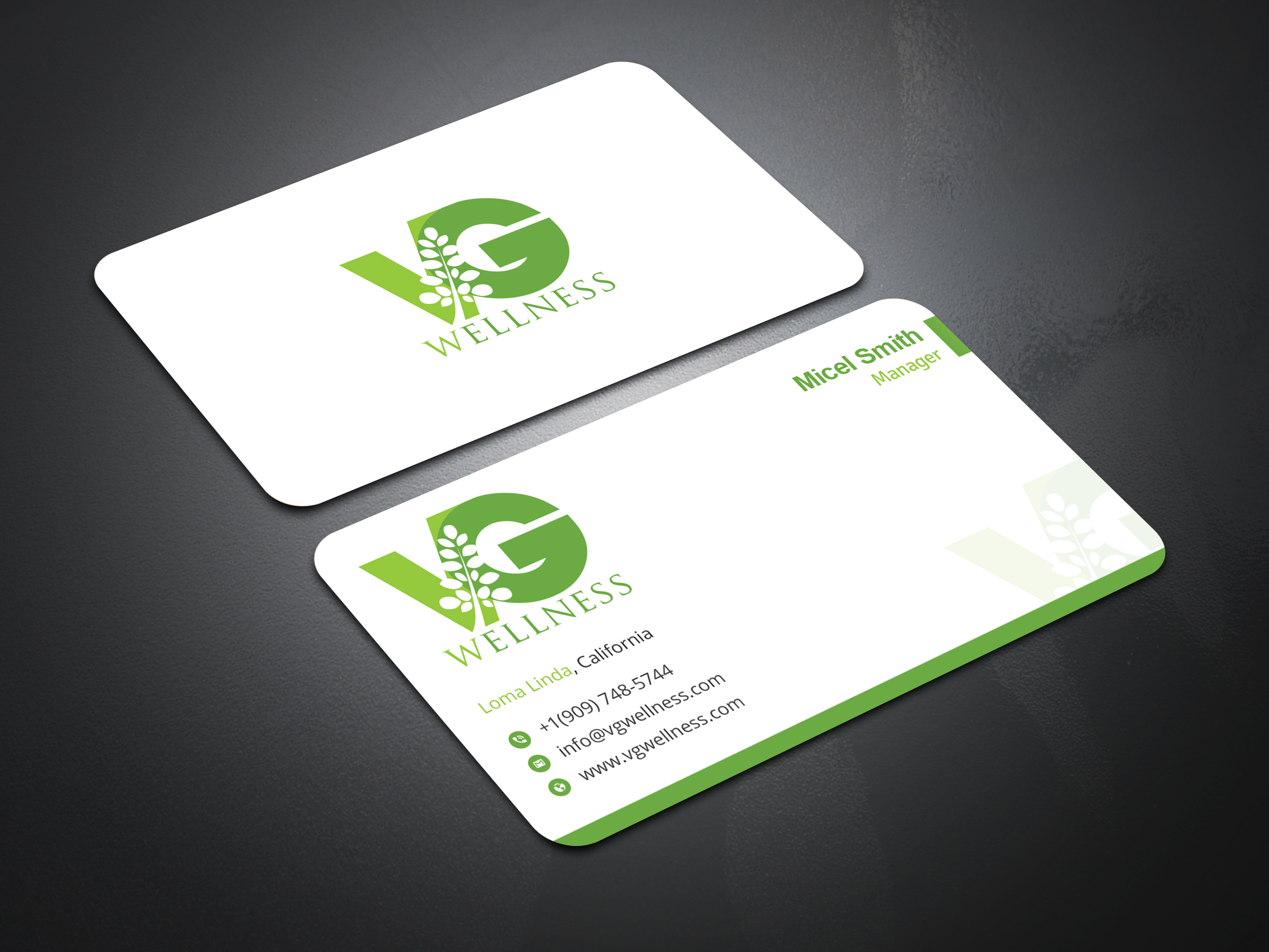 Business Card Design by Uttom 2 for VG Wellness LLC | Design #21694360