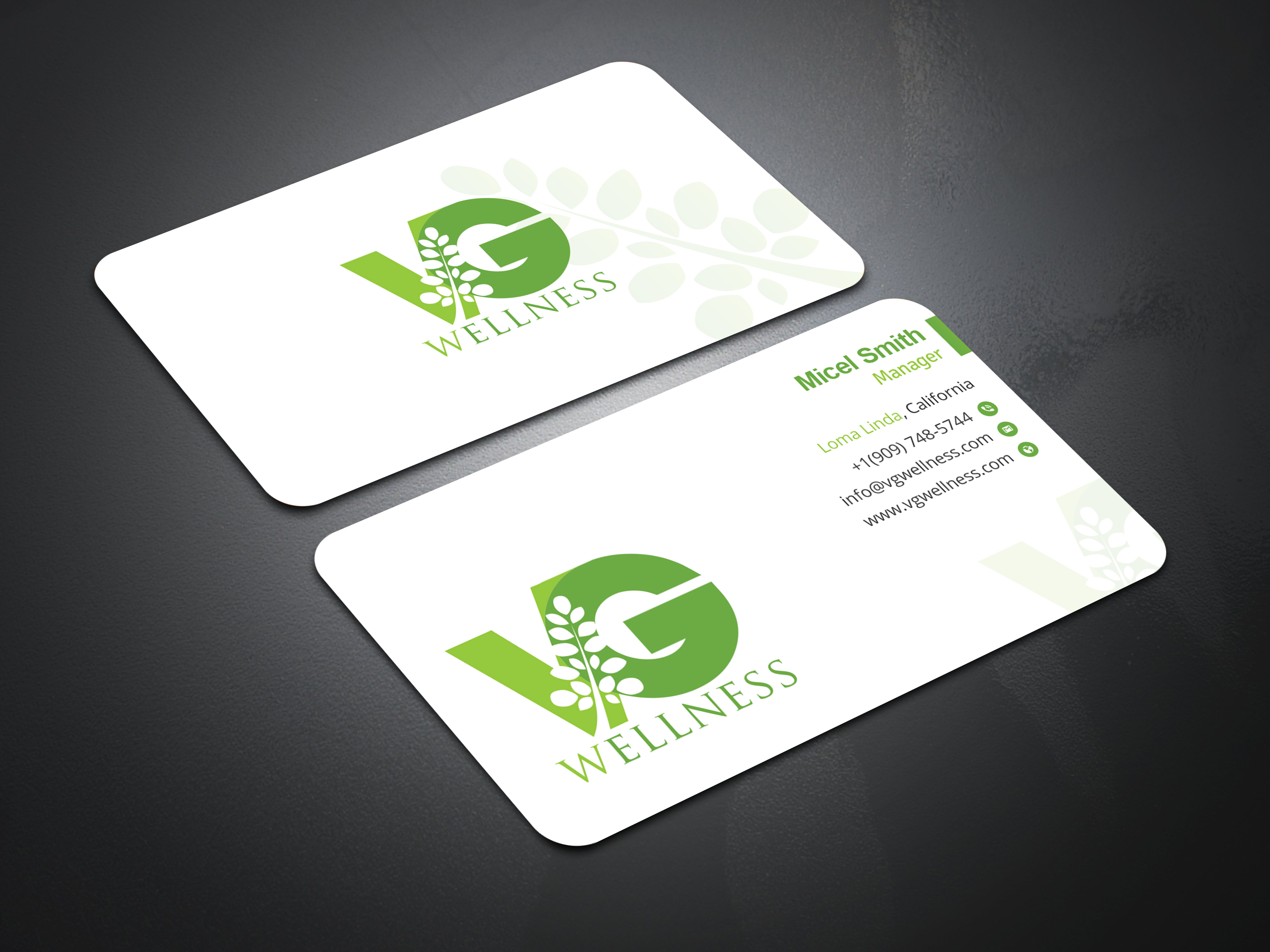 Visitenkarten-Design von Uttom 2 für VG Wellness LLC | Design #21694362