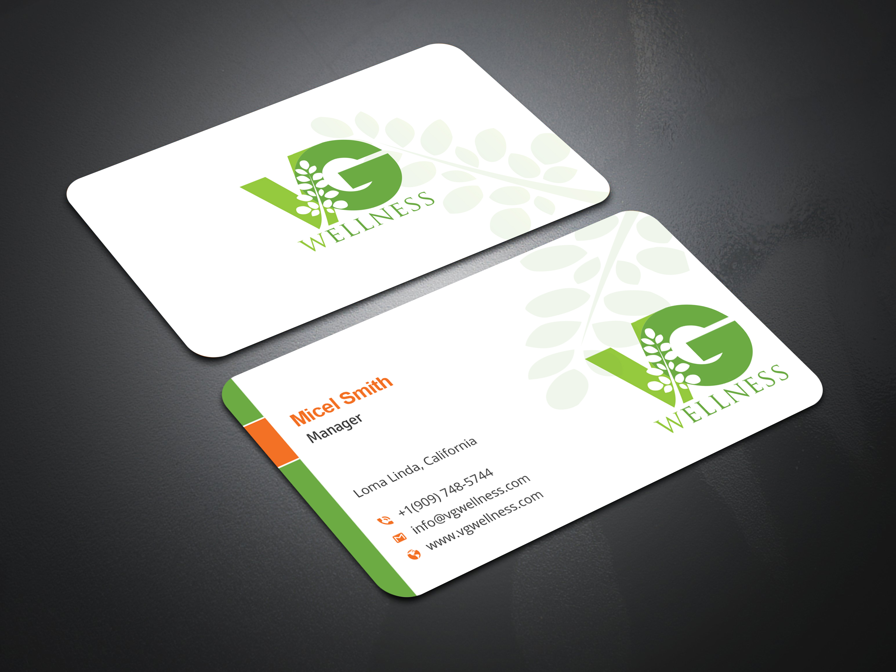 Visitenkarten-Design von Uttom 2 für VG Wellness LLC | Design #21694363