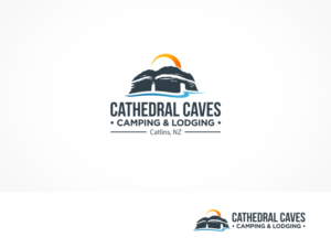 Cathedral Caves Camping & Lodging, Catlins, NZ | Logo Design by ArtTank