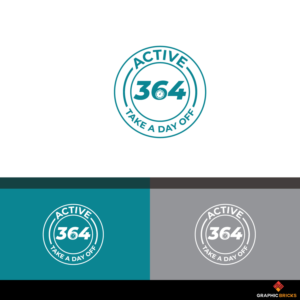 Active 364 (with a tag line: take a day off) | Logo Design by Graphic Bricks