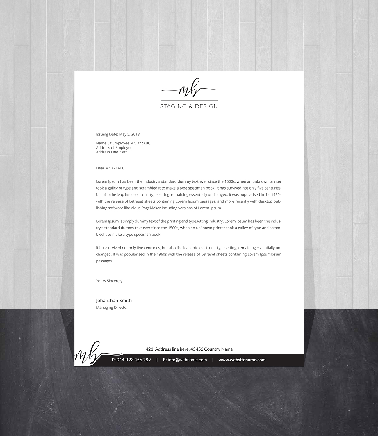 Letterhead Design by Creations Box 2015 for this project | Design #21680623