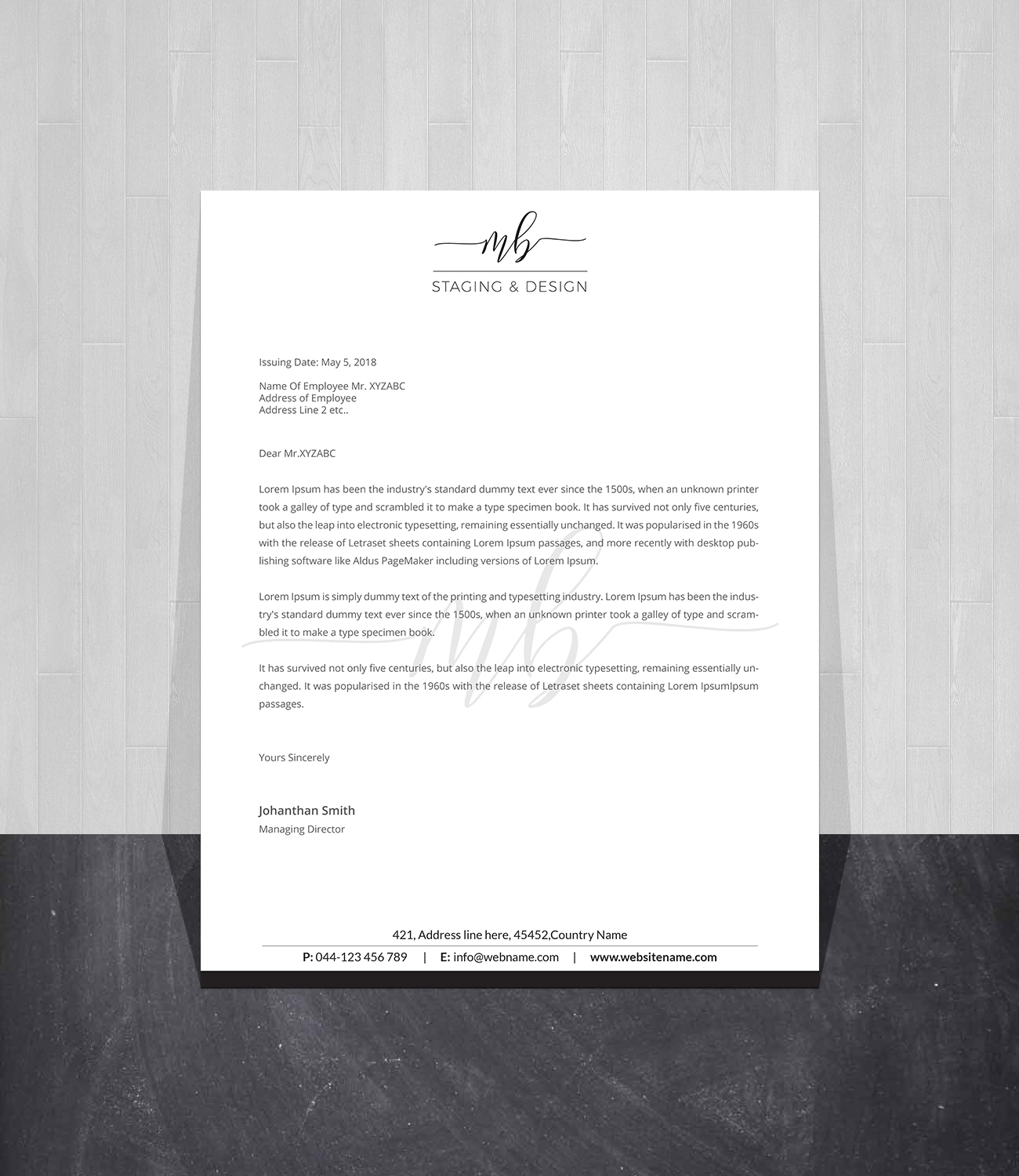 Letterhead Design by Creations Box 2015 for this project | Design #21680624