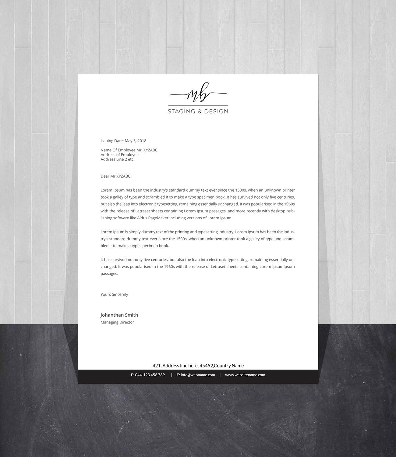 Letterhead Design by Creations Box 2015 for this project | Design #21680628