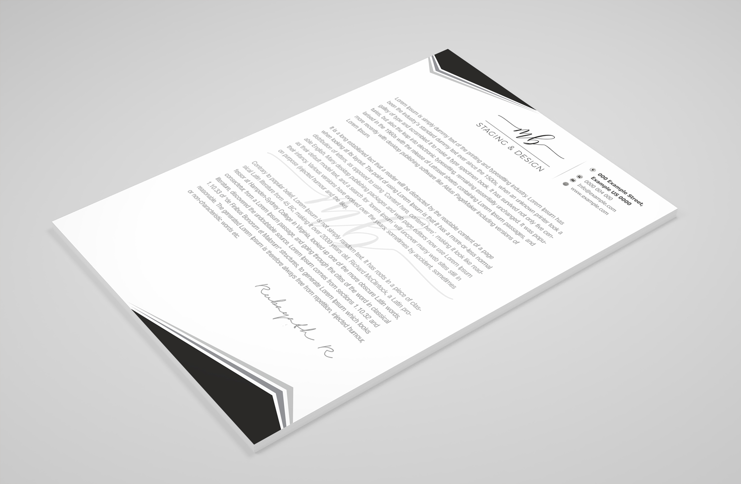 Letterhead Design by Petter Goms for this project | Design #21678244