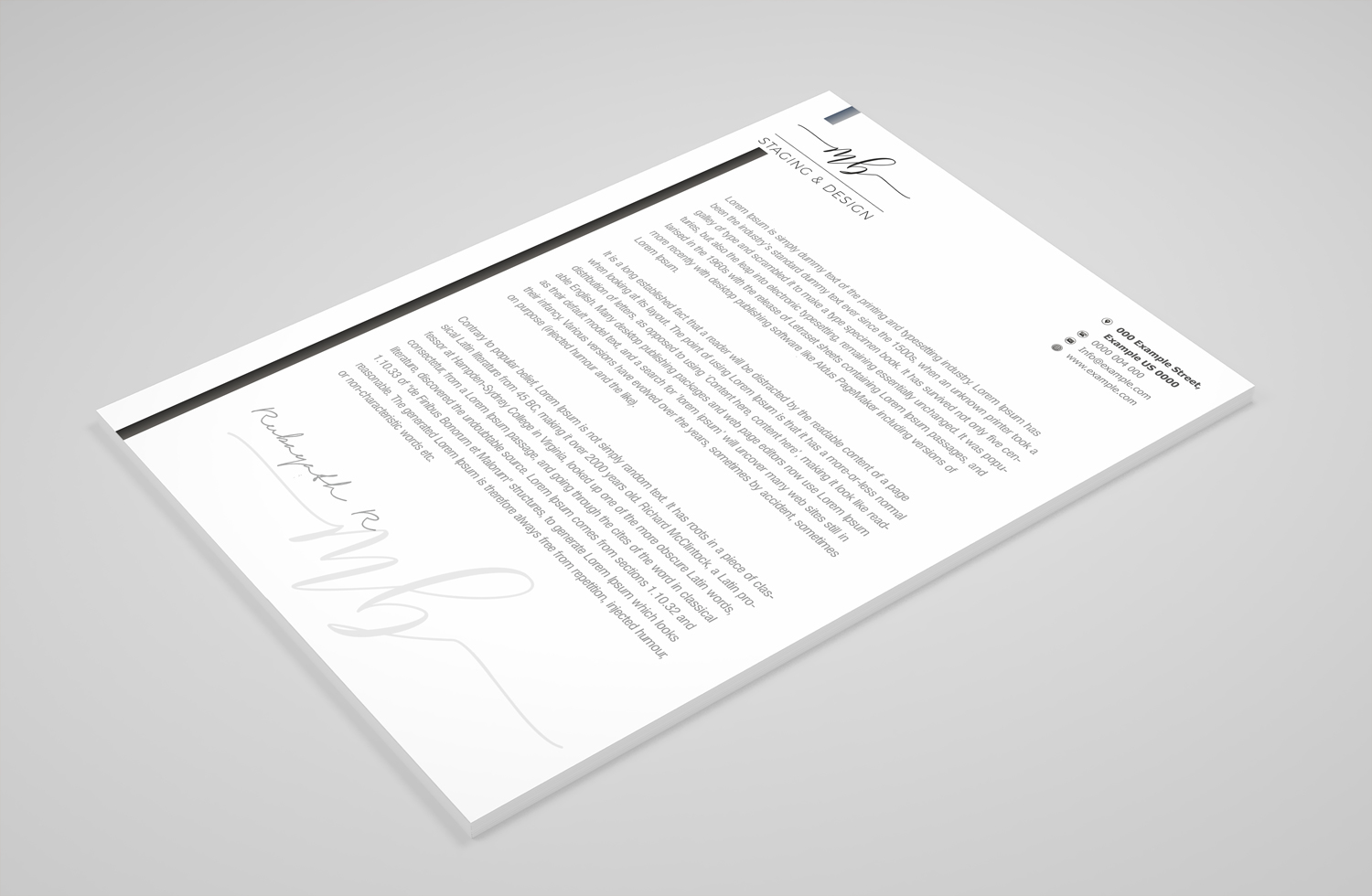 Letterhead Design by Petter Goms for this project | Design #21678378