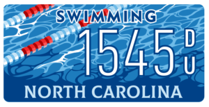 Swimming NC License Plate