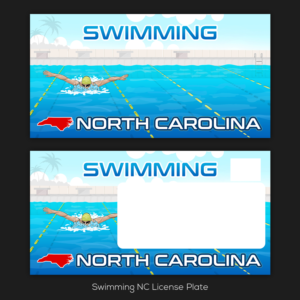 Swimming NC License Plate | Design Graphique par SAI DESIGNS