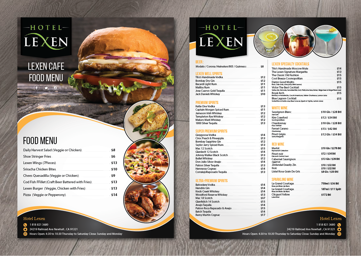 Menu Design by alex989 for this project | Design #21754904