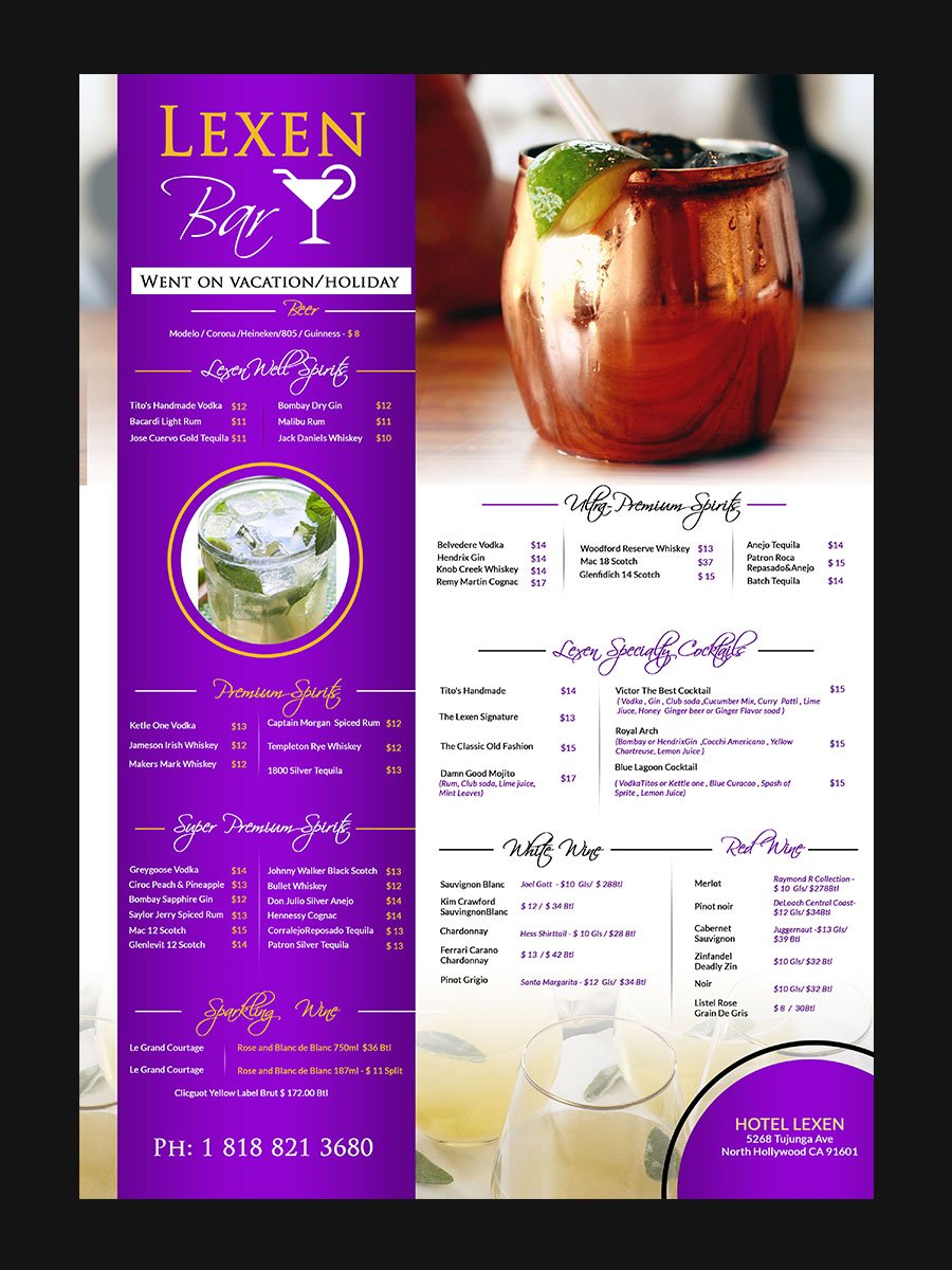 Menu Design by n214008 for this project | Design #21766540