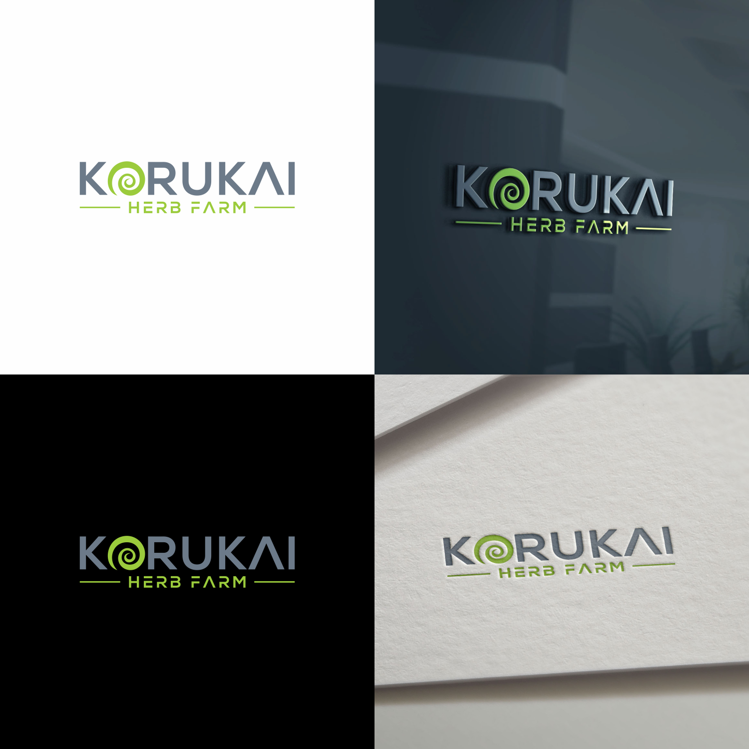 Logo Design by galang1996 2 for KoruKai Herb Farm | Design #21687835