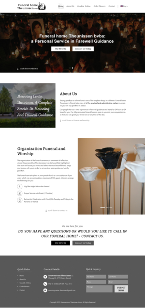 Funeral Services Site | Web Design par Sbss