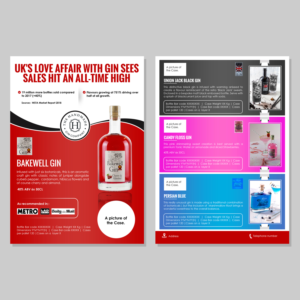 Trade Handout - The Handmade Gin company  | Diseño de Flyer por aspiremedia