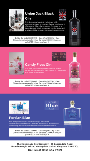 Flyer Design by Creativeadpro for The Handmade Gin Company | Design: #21690438