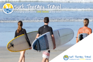 Surf Therapy Travel - Changing your world ONE WAVE at the time!  | Logo Design by jaime.sp