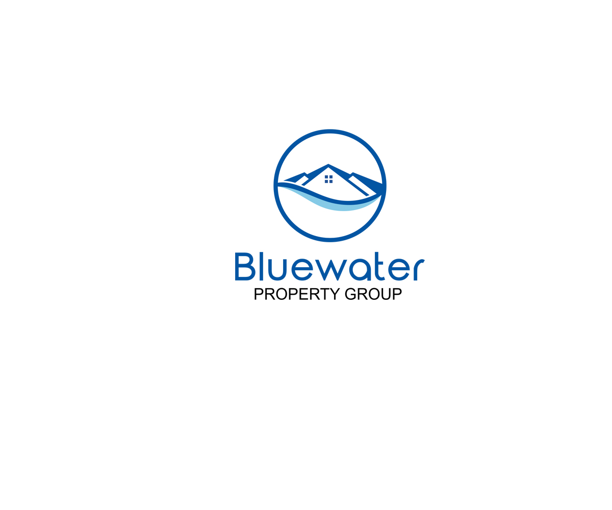 Bold, Serious, Real Estate Development Logo Design for Bluewater