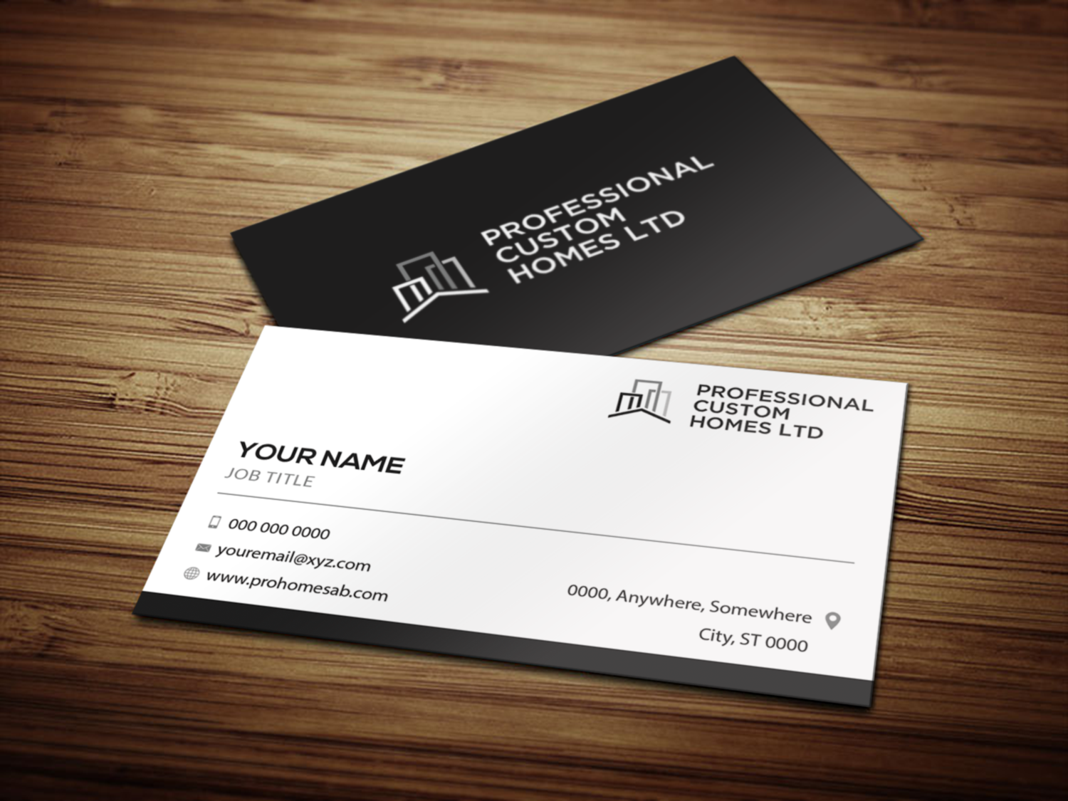 Business Card Design by Riz' for Professional Custom Homes | Design #21708991