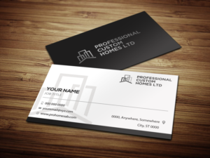 Business Card Design by Riz' for Professional Custom Homes | Design: #21709039