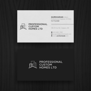Visitenkarten-Design von WebixBD für Professional Custom Homes | Design: #21704478
