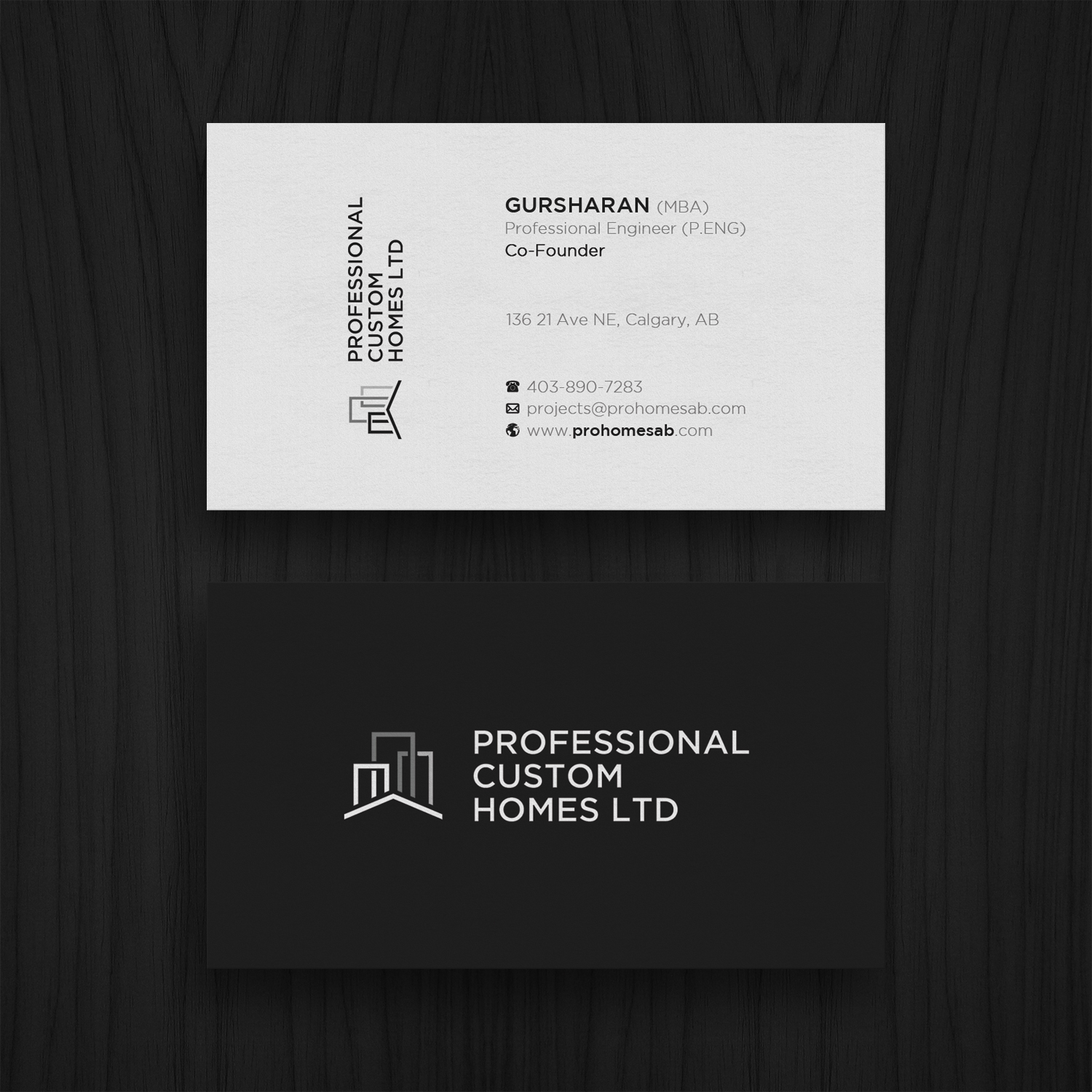 Diseño de Tarjeta de Presentación por WebixBD para Professional Custom Homes | Diseño #21704494