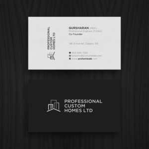 Visitenkarten-Design von WebixBD für Professional Custom Homes | Design: #21704494