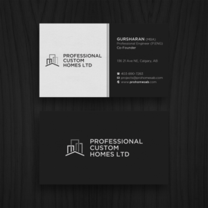 Business Card Design by WebixBD for Professional Custom Homes | Design: #21704508
