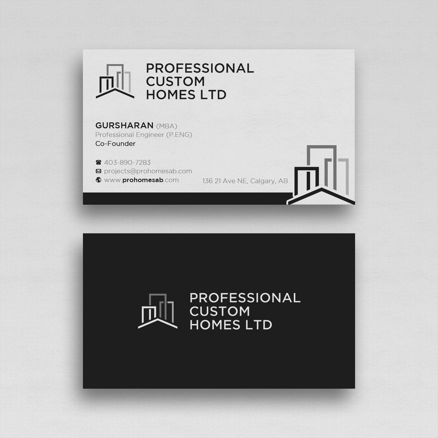 Diseño de Tarjeta de Presentación por WebixBD para Professional Custom Homes | Diseño #21704526