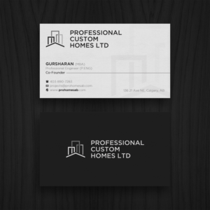 Business Card Design by WebixBD for Professional Custom Homes | Design: #21704542