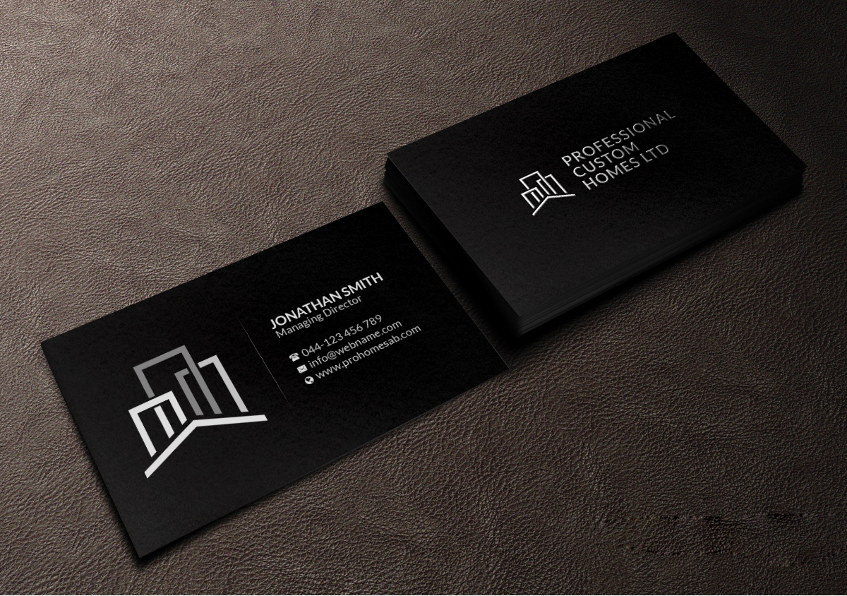 Business Card Design by Creations Box 2015 for Professional Custom Homes | Design #21710627