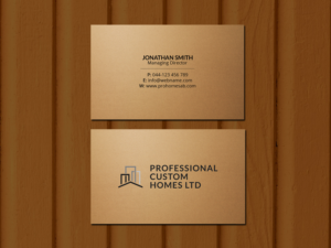 Visitenkarten-Design von Creations Box 2015 für Professional Custom Homes | Design: #21710628