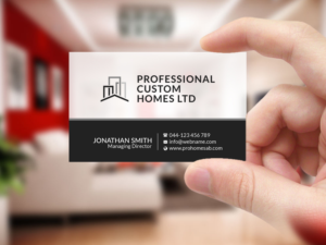 Visitenkarten-Design von Creations Box 2015 für Professional Custom Homes | Design: #21710632