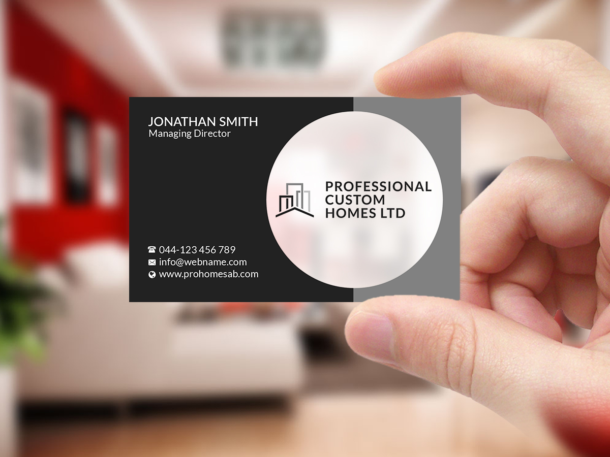 Diseño de Tarjeta de Presentación por Creations Box 2015 para Professional Custom Homes | Diseño #21710634